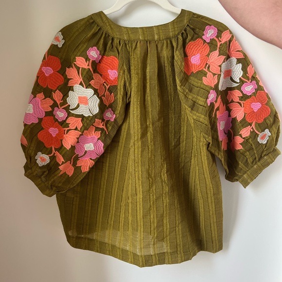 THML Mustard Yellow Textured Top - Picture 2 of 4